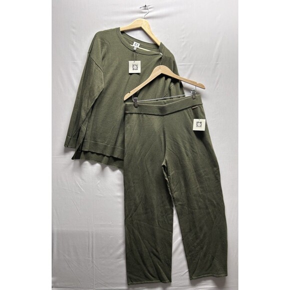 Anne Klein Women’s Large 2 Piece Lounge Set Soft Cotton Green - Picture 1 of 14